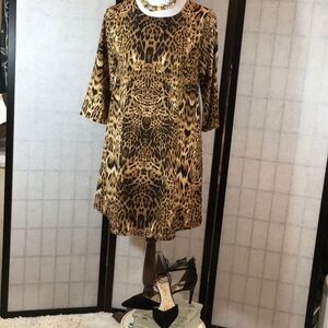 Everly animal print shift dress